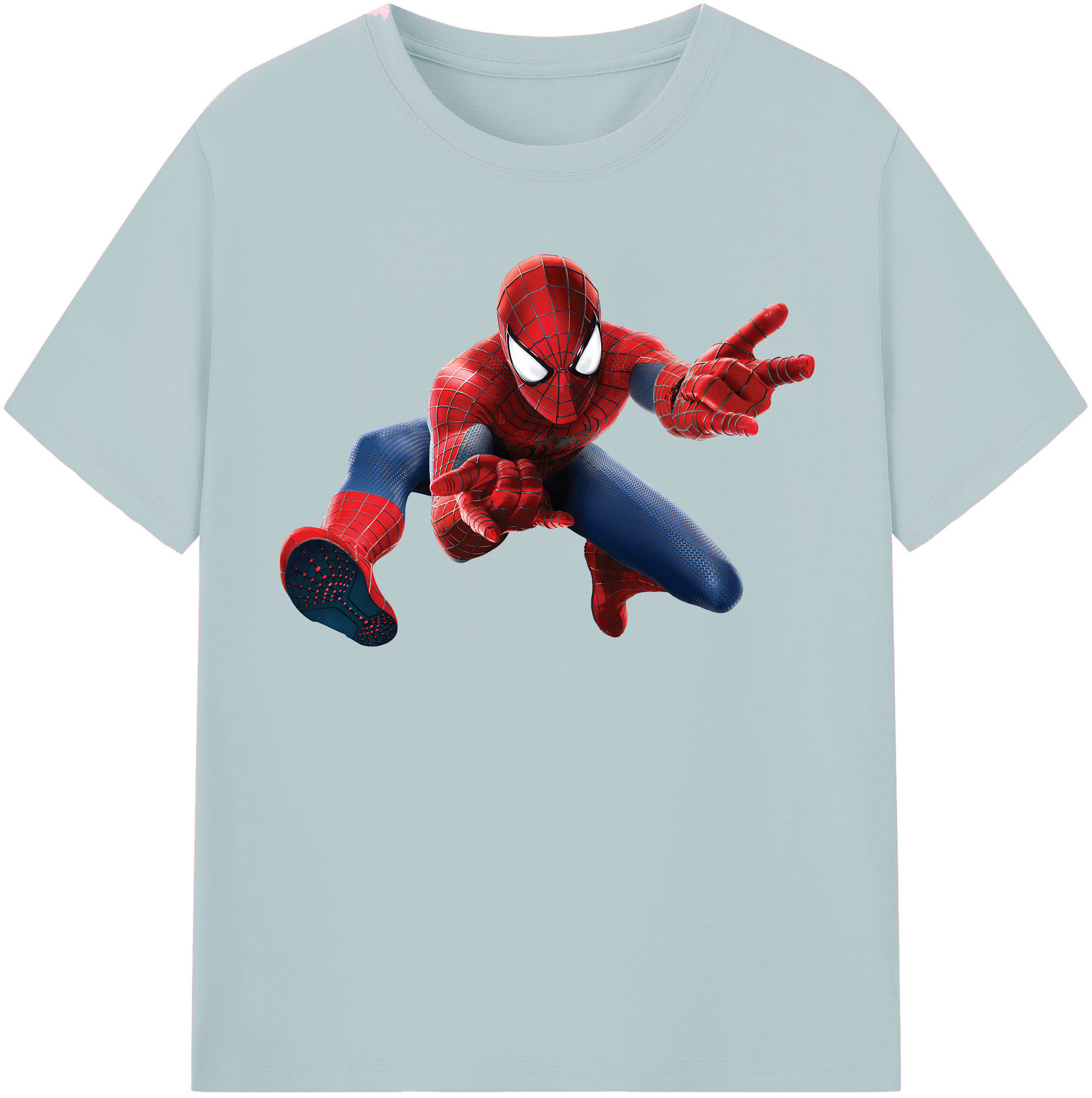 （画像用） Spider Man スパイダーマン 綿100％半袖Tシャツ（フロントプリント）